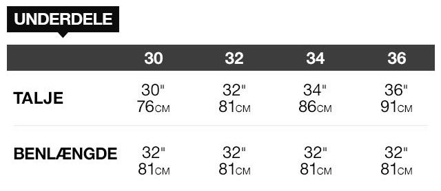 Superdry størrelsesguide