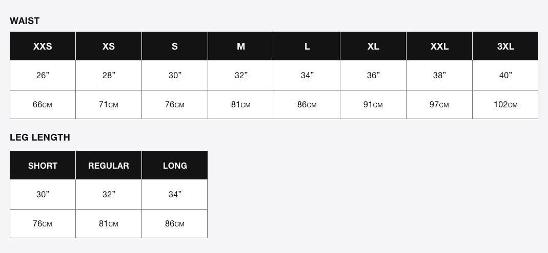 Superdry size guide (Desktop)