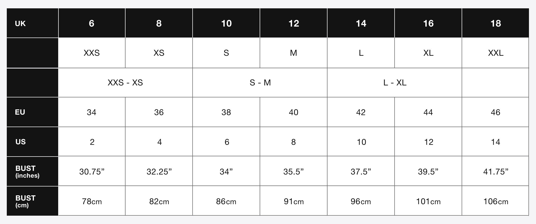 Womens Superdry Hoodie Size Chart