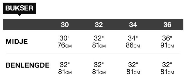 Superdry størrelsesguide